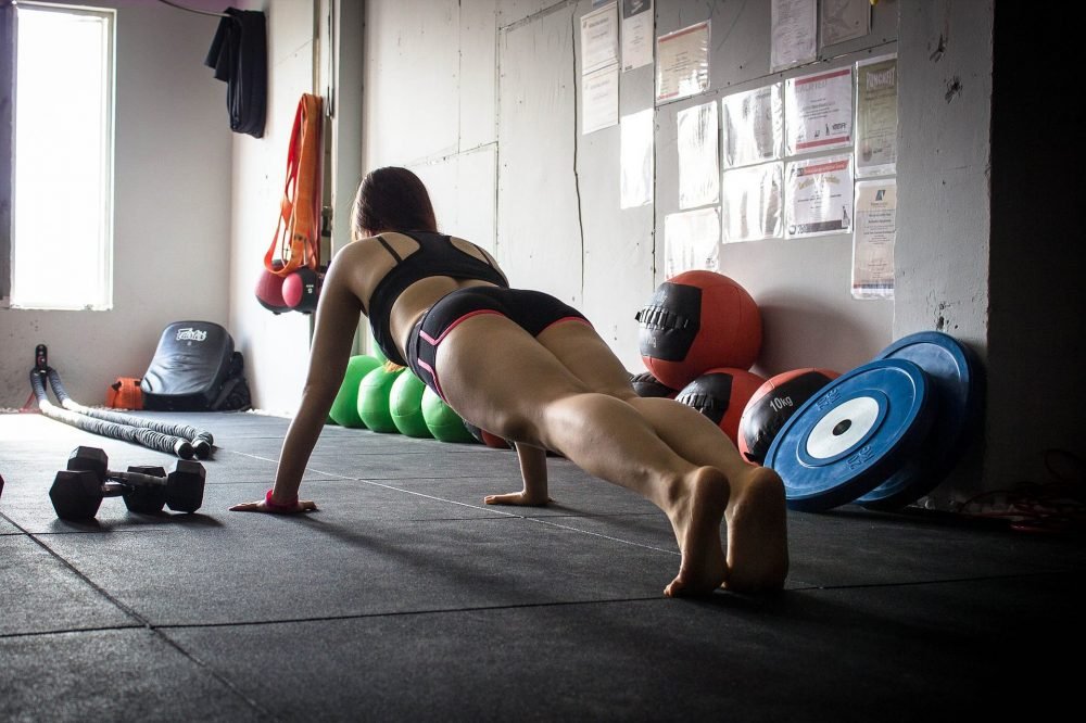 HIIT Workout plank position