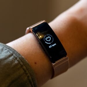 Fitness tracker worn on a wrist